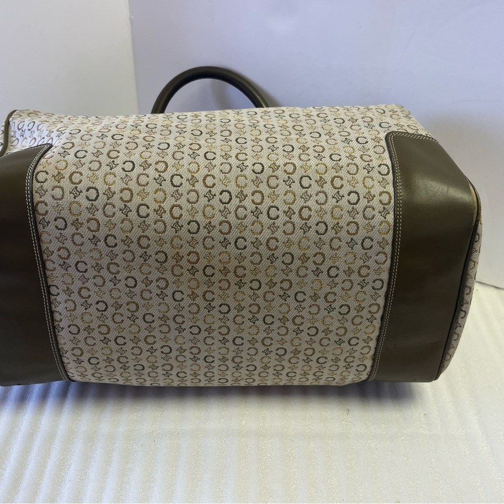 CELINE Mini Boston Macadam Beige Khaki Green Silver Hardware Vtg Celine handbags - Picture 6 of 14